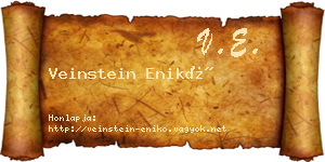 Veinstein Enikő névjegykártya